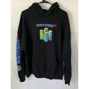 Men's Nintendo 64 Sweatshirt Hoodie Pullover Kangaroo Pockets 2018 N64 Size XL